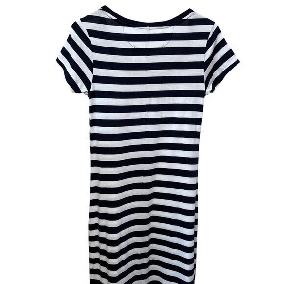 POLO RALPH LAUREN Maxi Tshirt Dress Small Navy Blue Stripe Preppy Nautical NWT - Picture 10 of 12